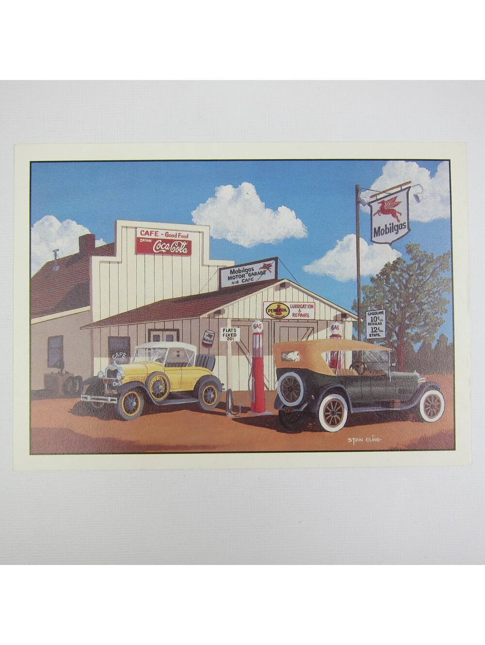 Stan Cline Auto Classics 1920s Art Print 1920 Buick Touring & 1928 Model A Ford